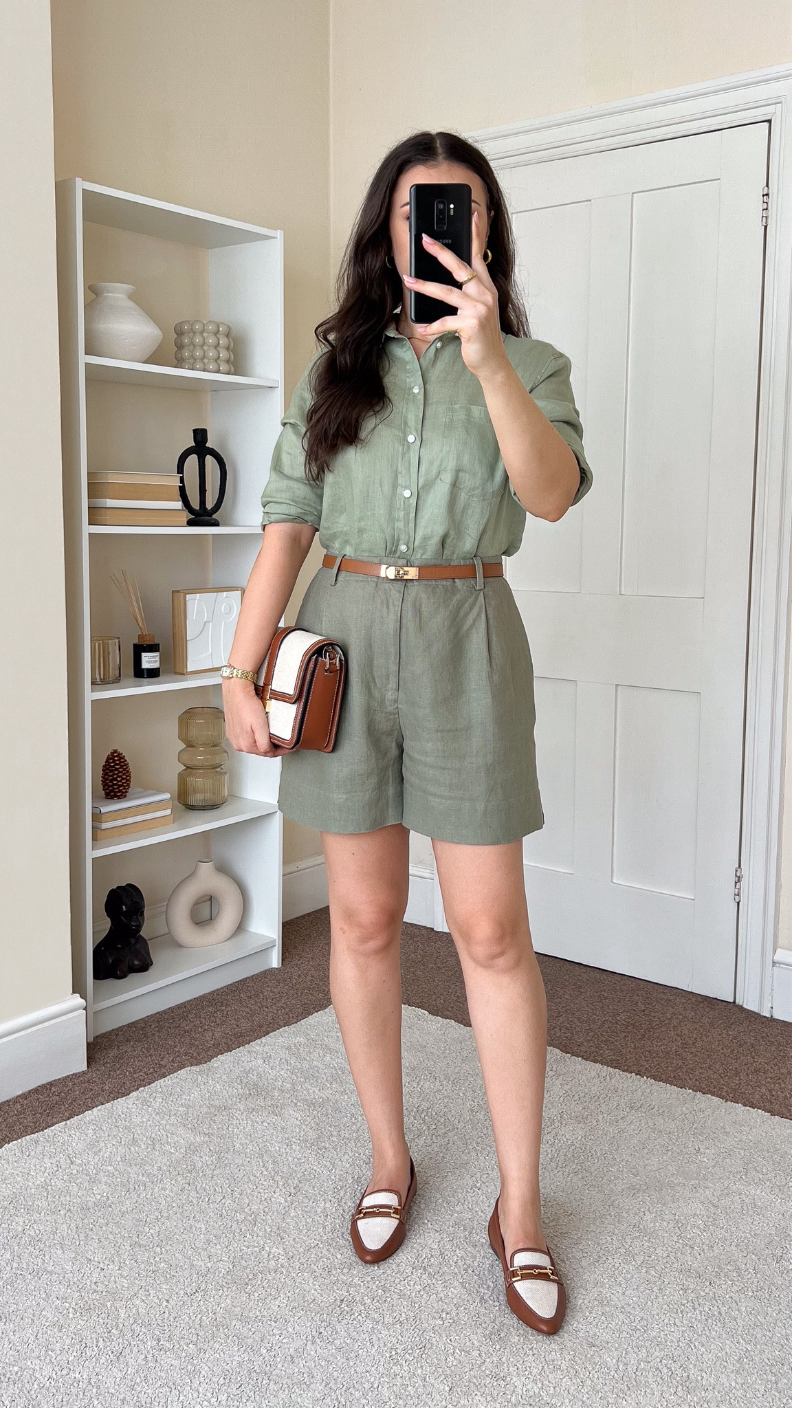 Smart casual summer outfit. Shirt is H&M, wearing size S. Shorts are &otherstories, wearing size UK10. Loafers and bag are H&M.

#LTKeurope #LTKsummer #LTKuk
