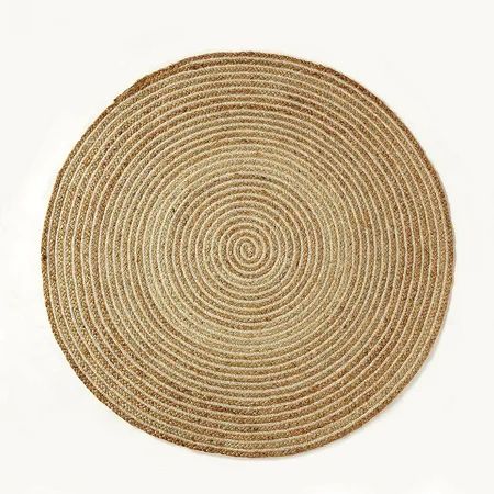 Natural Round Handwoven Jute Rug - Soft Jute Rug Indoor Outdoor for Kitchen Dining Living Room Hallw | Walmart (US)