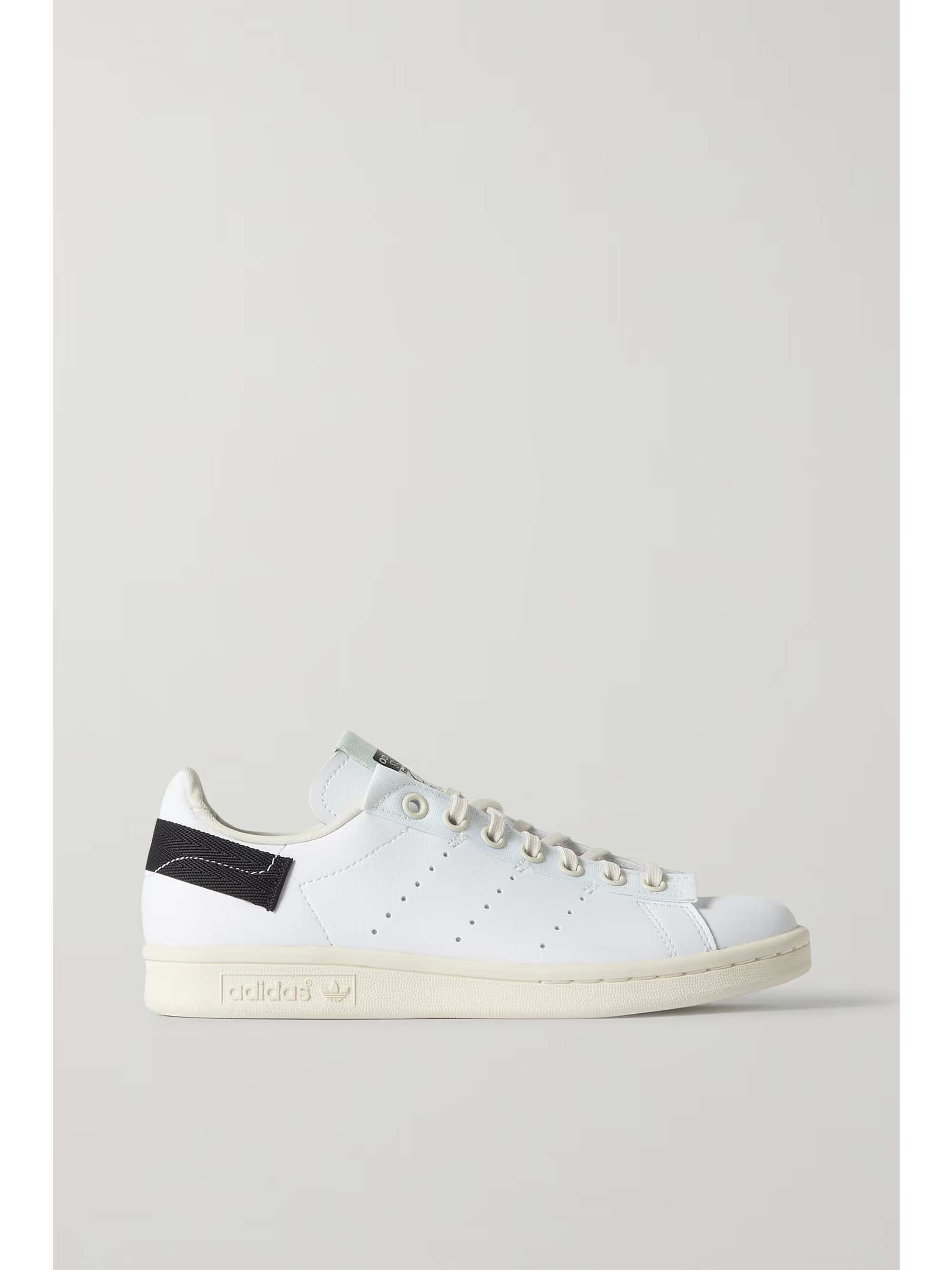 + Parley Stan Smith grosgrain-trimmed recycled faux leather sneakers | NET-A-PORTER (UK & EU)