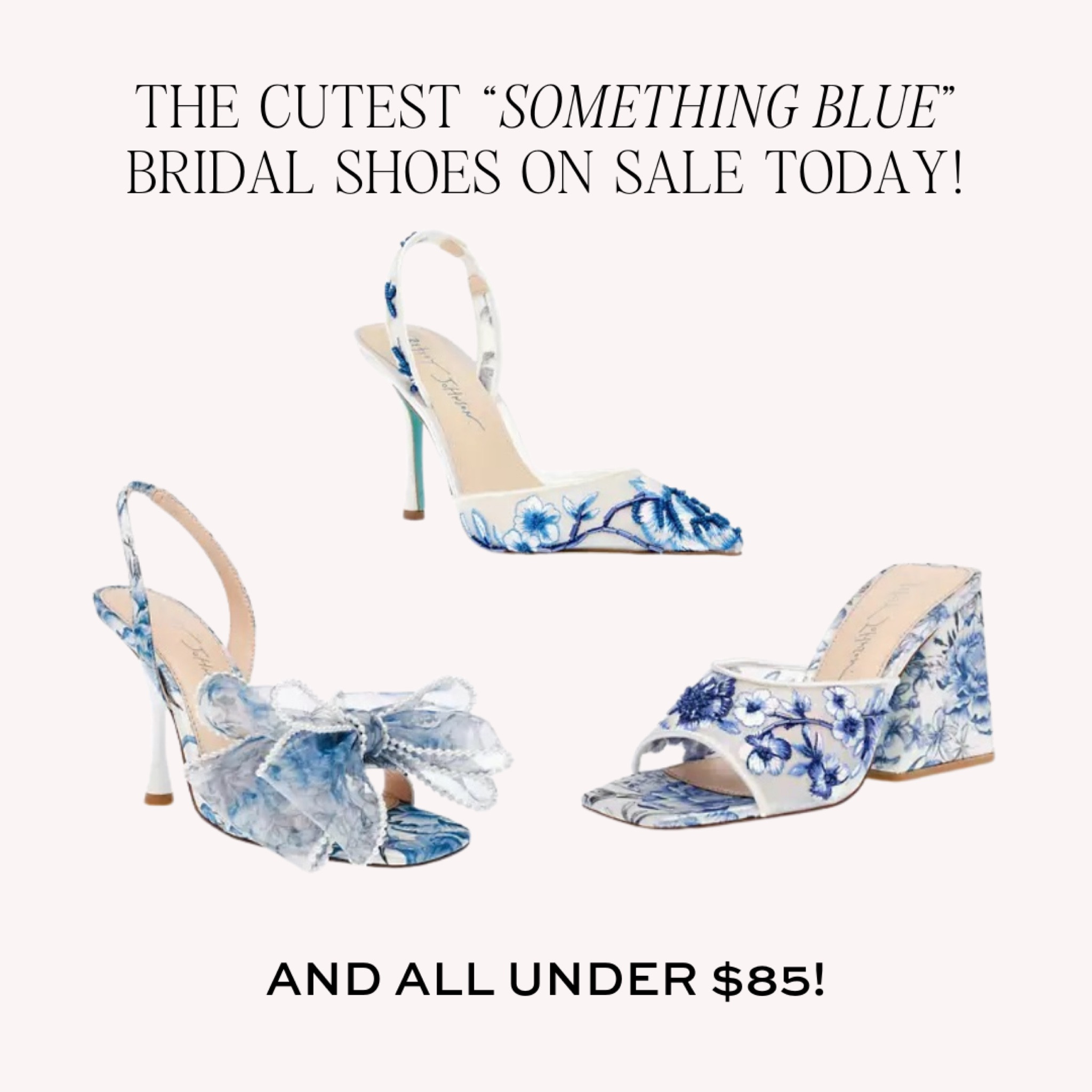 If you’re looking for your wedding day something blue, shop these beautiful embellished Betsey Johnson bridal shoes today at Belk! On sale and under $85!

#LTKShoeCrush #LTKSaleAlert #LTKFindsUnder100