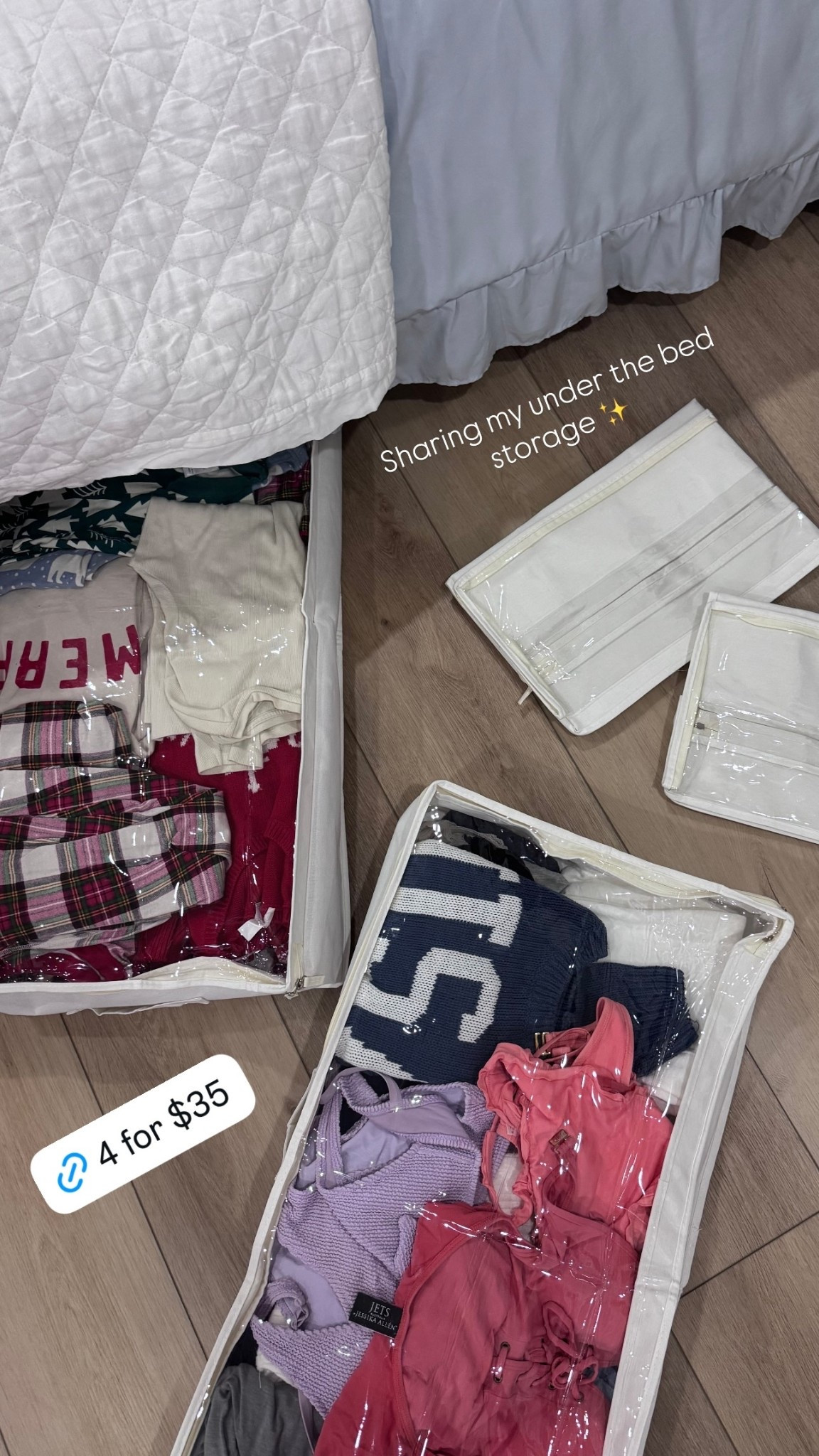Sharing my under the bed storage ✨ #organization #bedroom #storage #storagetips #tidy #cleanup