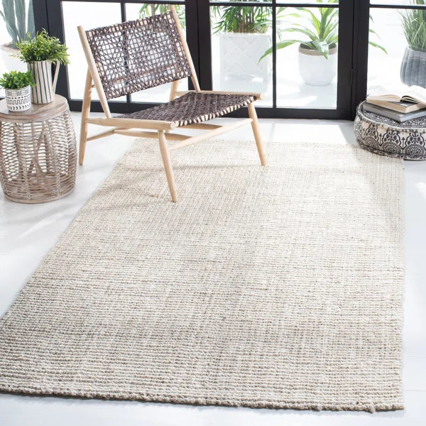 Estrin Natural Fiber Hand Woven Jute Solid Color Rug | Wayfair North America