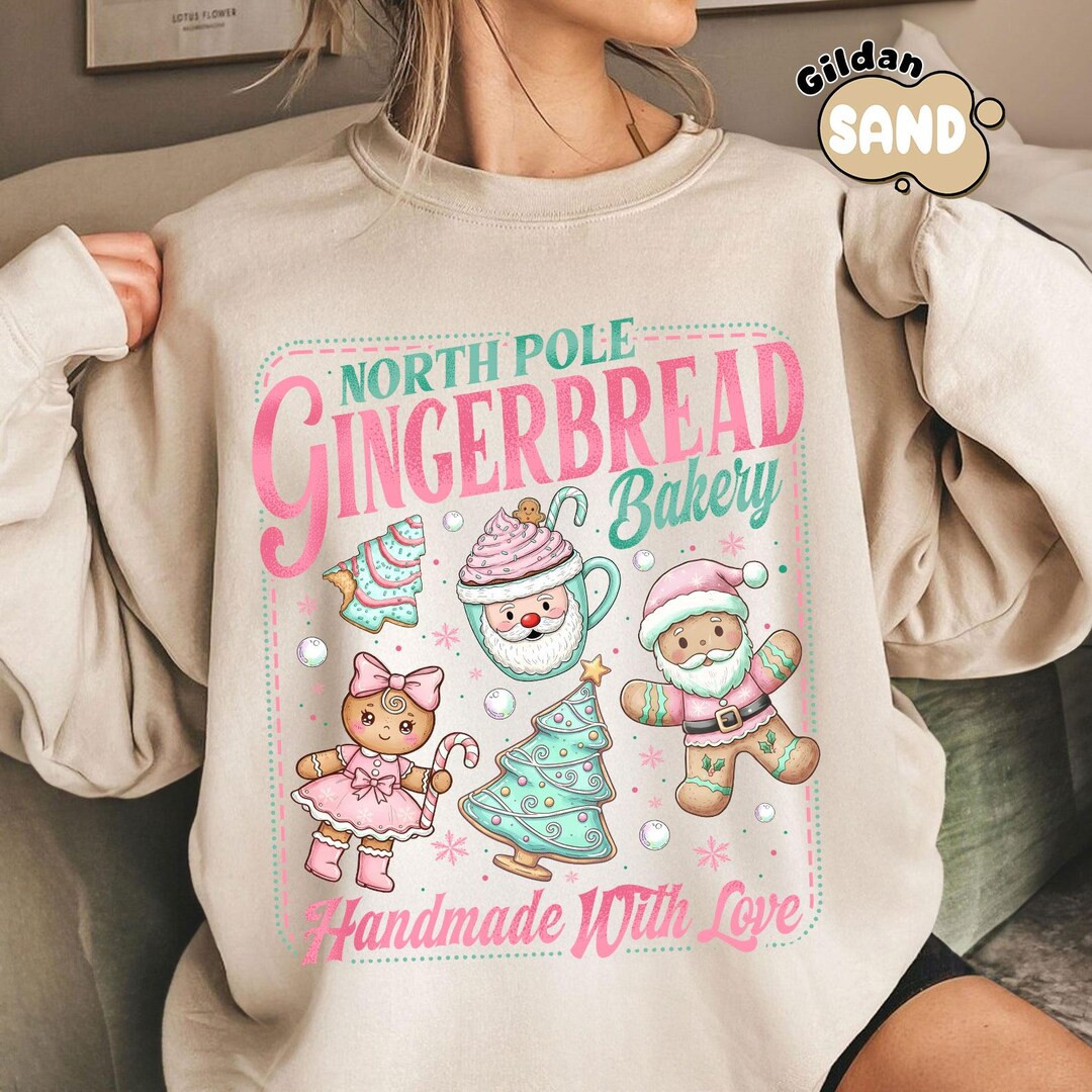 North Pole Gingerbread Shirt Comfort Colors, Bakery Handmade With Love T Shirt, Christmas Holiday... | Etsy (US)