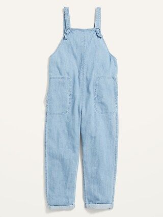 Knotted-Strap Chambray Jumpsuit for Girls | Old Navy (US)