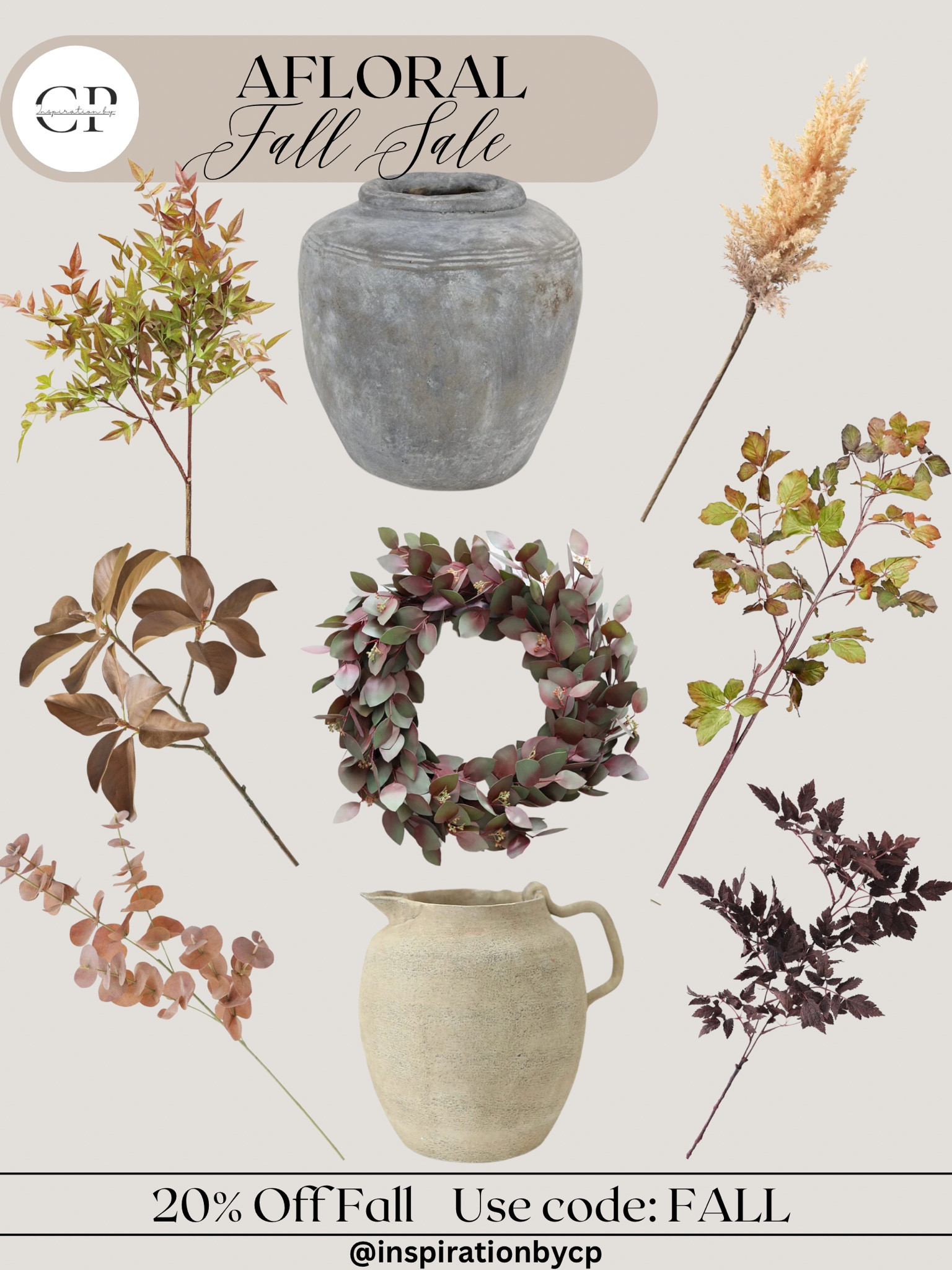 AFLORAL FALL SALE 20% OFF ISE CODE:FALL
Fall decor, fall stems, modern organic, home decor, earthy tones, fall wreath, fall foliage, fall sale

#LTKSeasonal #LTKsalealert #LTKhome