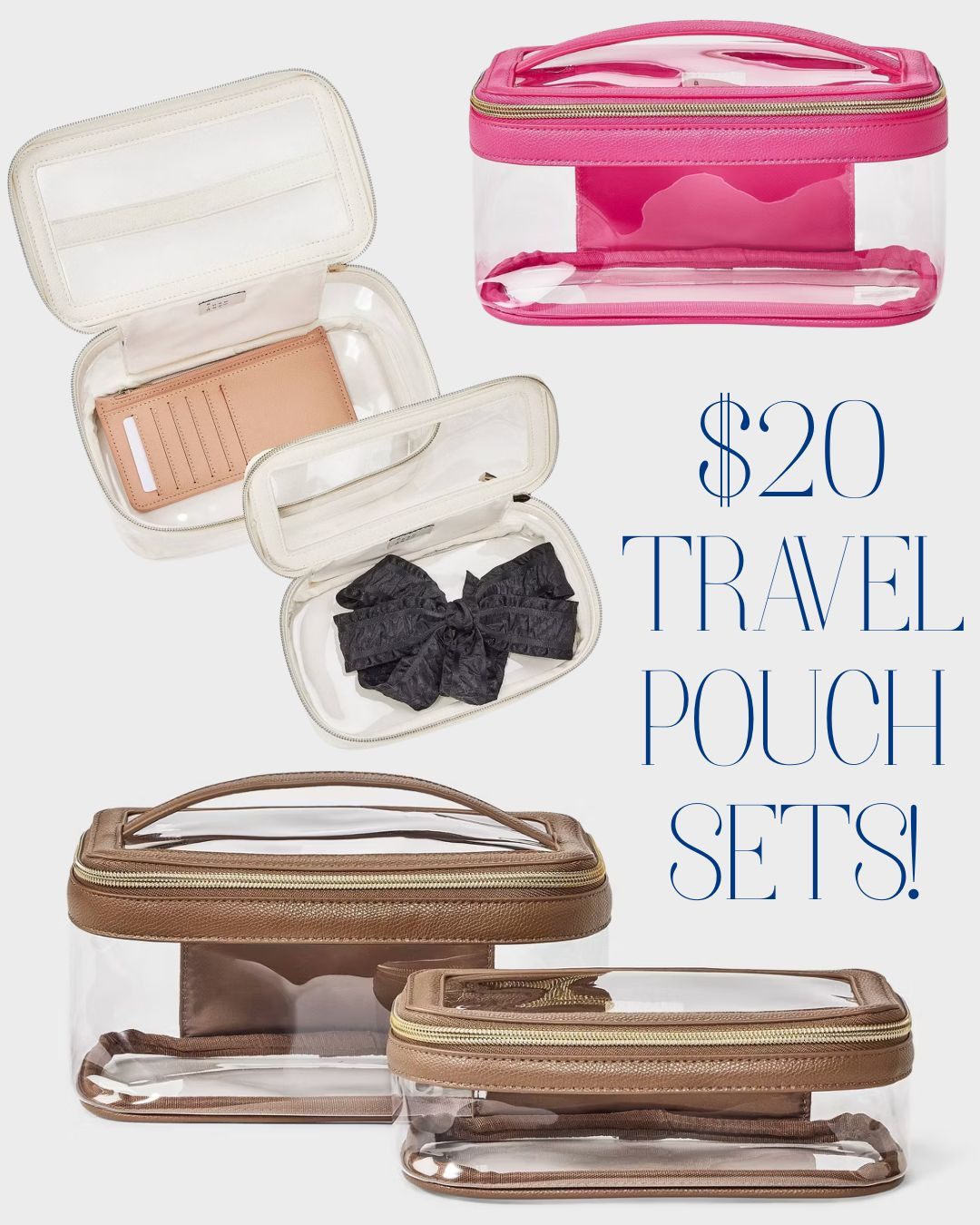 $20 travel pouch sets! 

 #LTKBeauty #LTKTravel