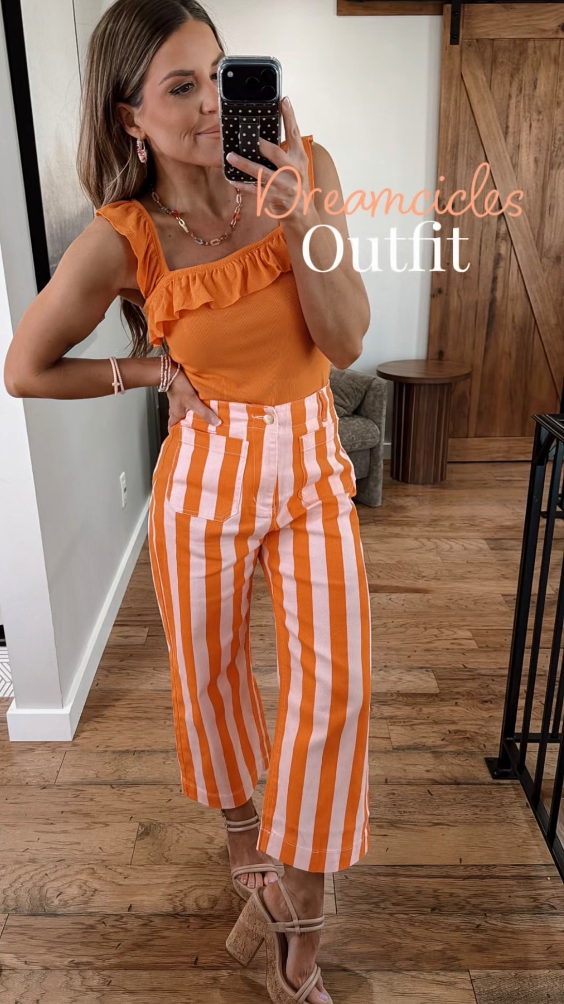 A literal creamsicle outfit, but let’s call it dreamcicles 🧡 a fun spring look to boost your mood. 

Pants: small 
Tank: small
Shoes: TTS 

#LTKSpringSale #LTKgrwm #LTKootd
