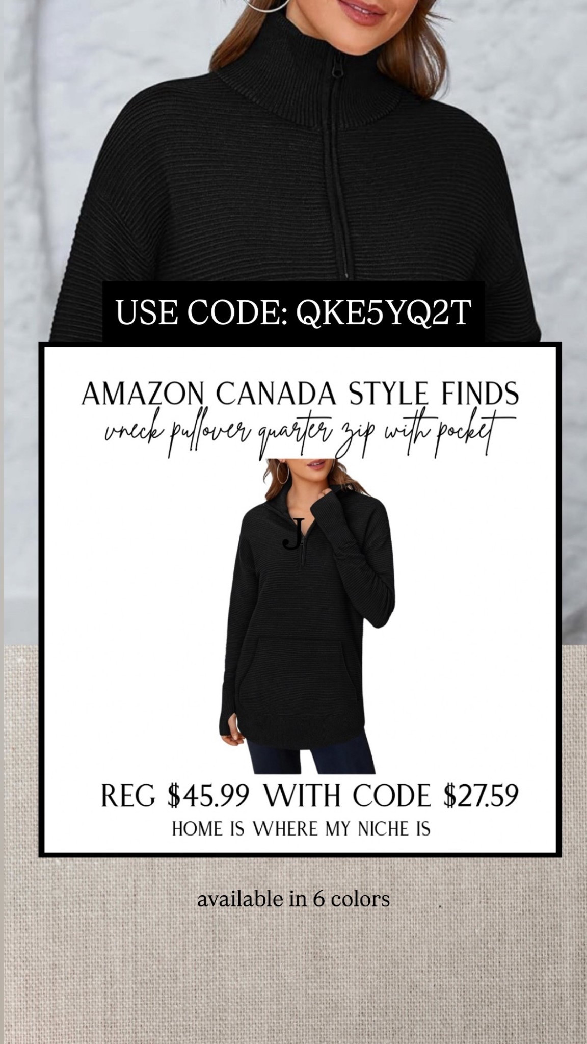 S T Y L E / v-neck pullover quarter zip with pocket. Available in 6 colors

Amazon Canada 

#LTKsale #LTKstyletip #LTKcanada