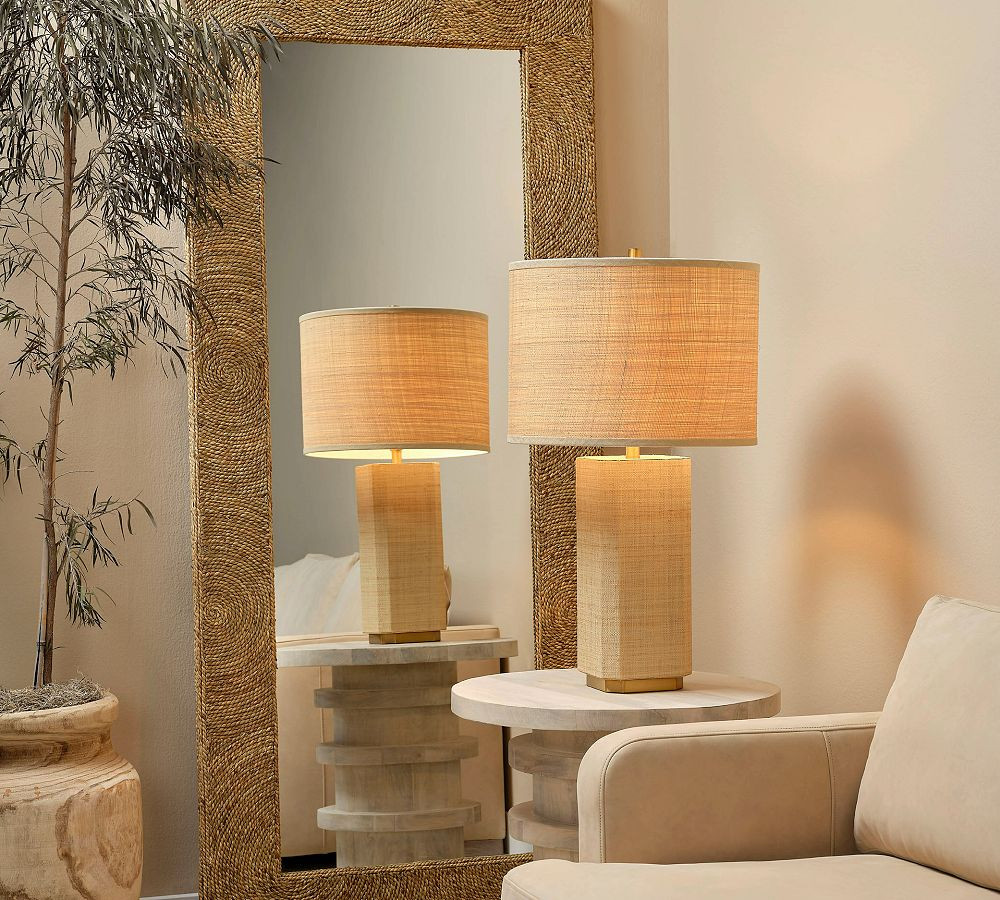 Amalfi Raffia Table Lamp (32") | Pottery Barn (US)