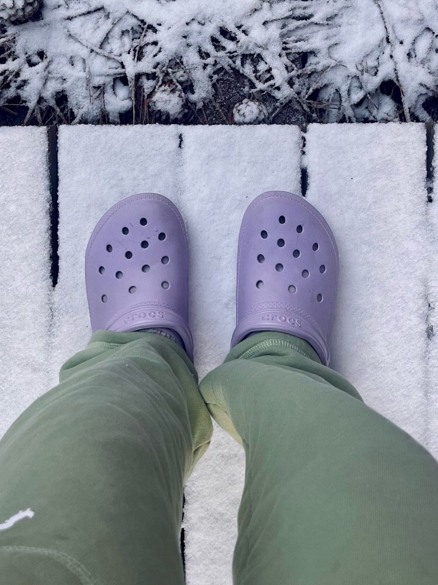 FUZZY CROCS are a girls best friend. I wear these around the house all winter and my toes stay warm & cozy. And yes I have worn them out. No shame 😌 