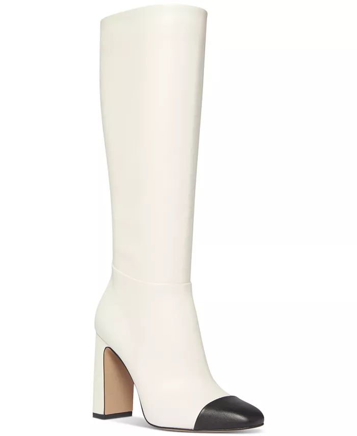 Steve Madden Women's Ally Wide-Calf Cap-Toe Block-Heel Dress Boots - Macy's | Macys (US)