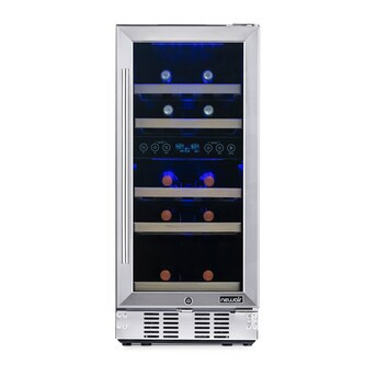 NewAir 14.8-in W 29 -Bottles Black, Stainless Dual Zone Cooling Built-in Indoor Wine Cooler Lowes... | Lowe's