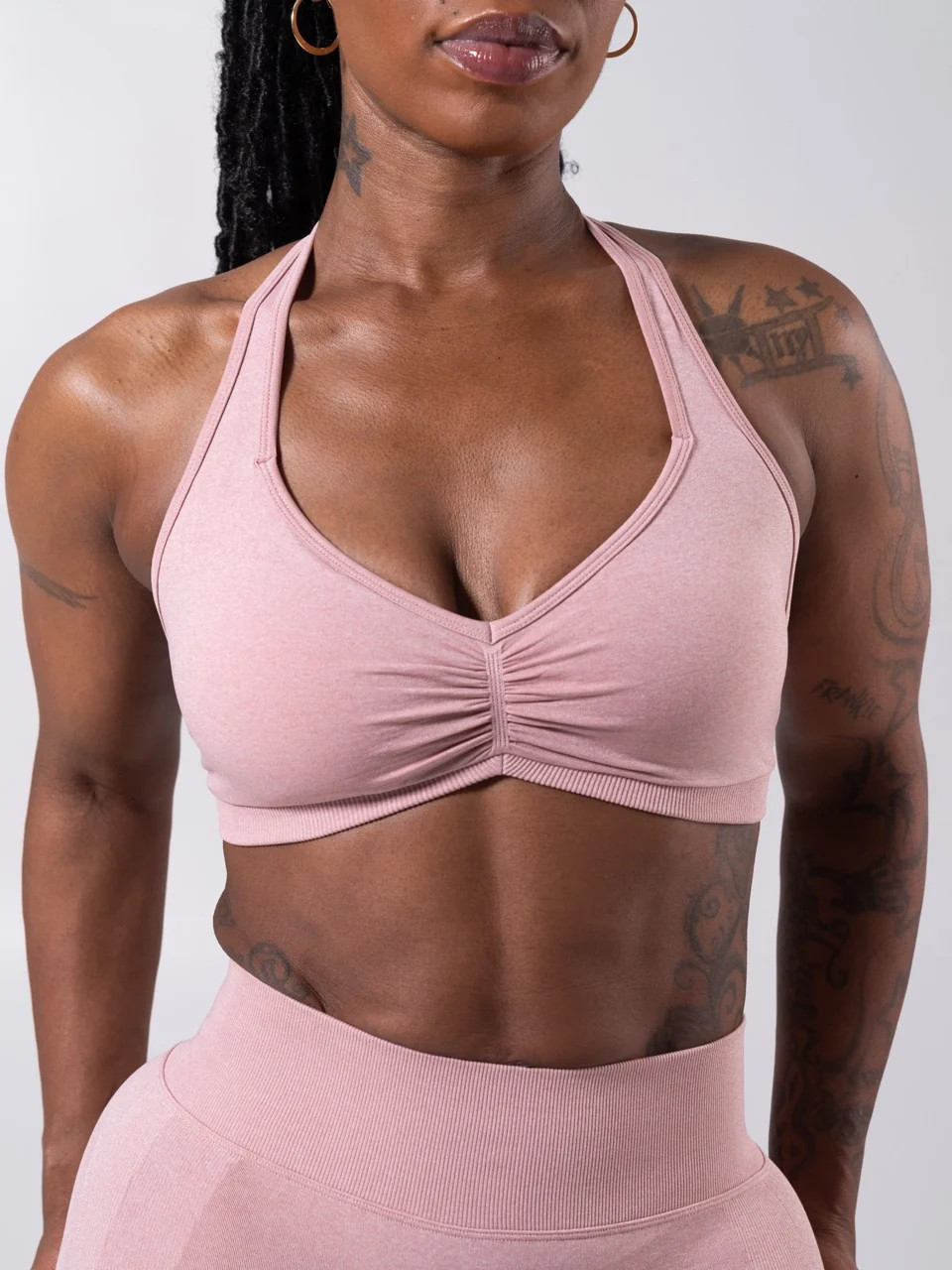 Micro Seamless Sports Bra - Heather Rose Water | Buffbunny Collection