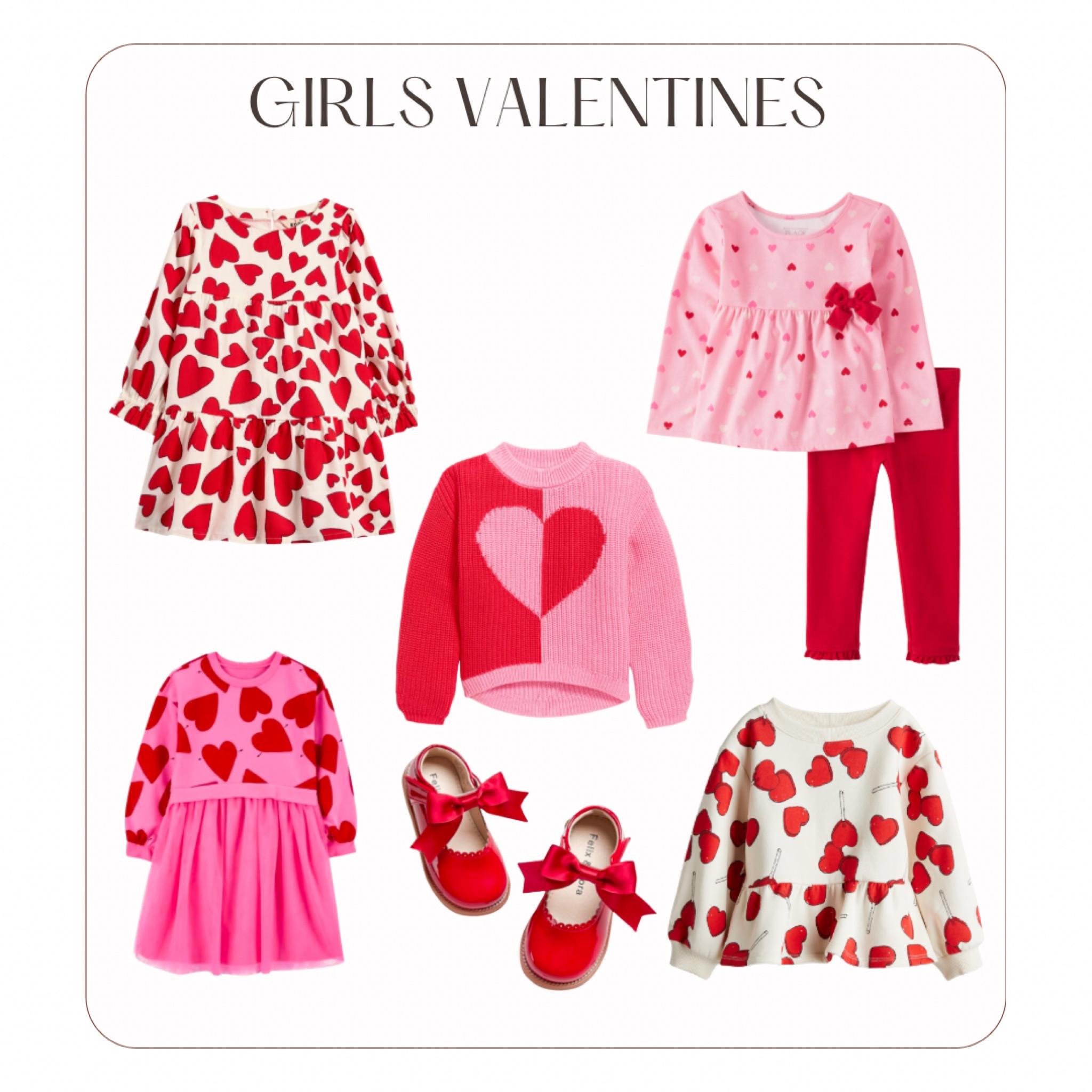 Girls Valentines Day outfit options. 

#LTKFamily #LTKBaby #LTKKids