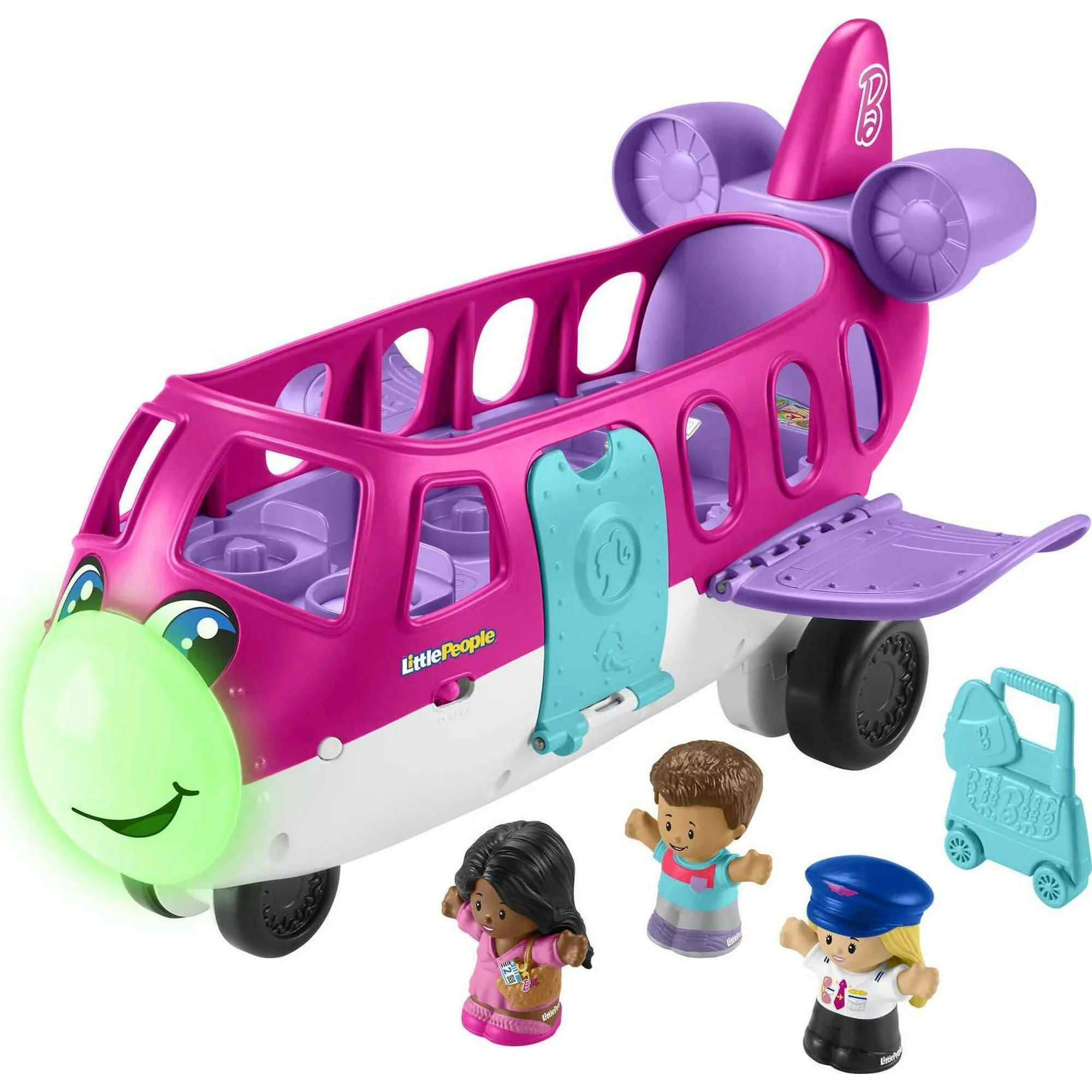 Little People Barbie Toy Airplane with Lights Music and 3 Figures, Little Dream Plane, Toddler To... | Walmart (US)