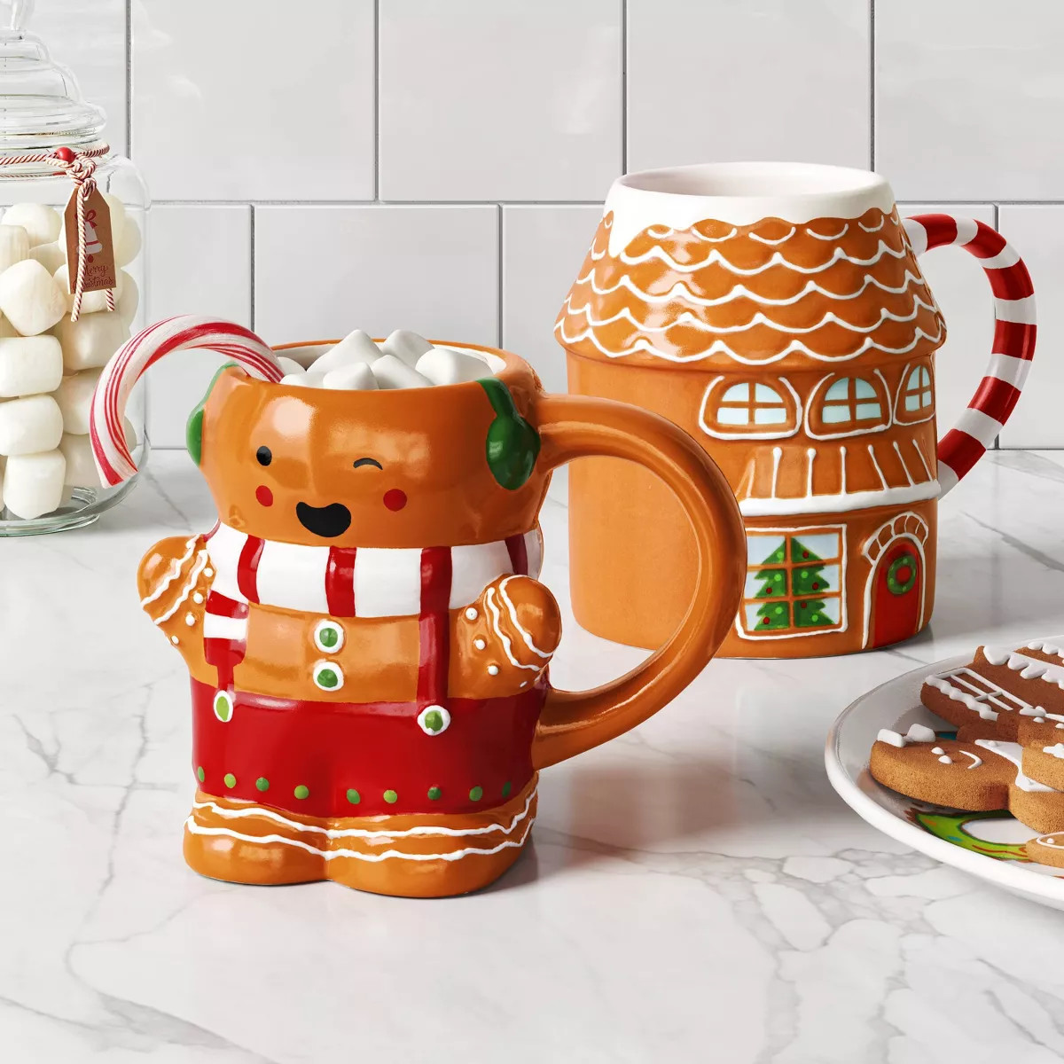19oz Christmas Earthenware Figural House Mug - Wondershop™ | Target
