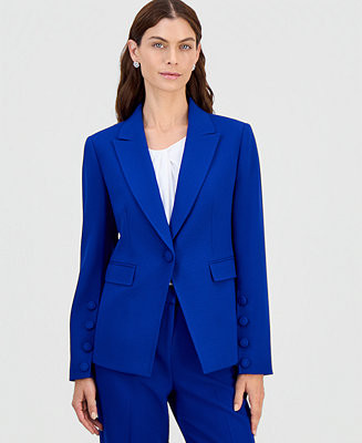 Women's Single-Button Peak-Lapel Blazer | Macy's