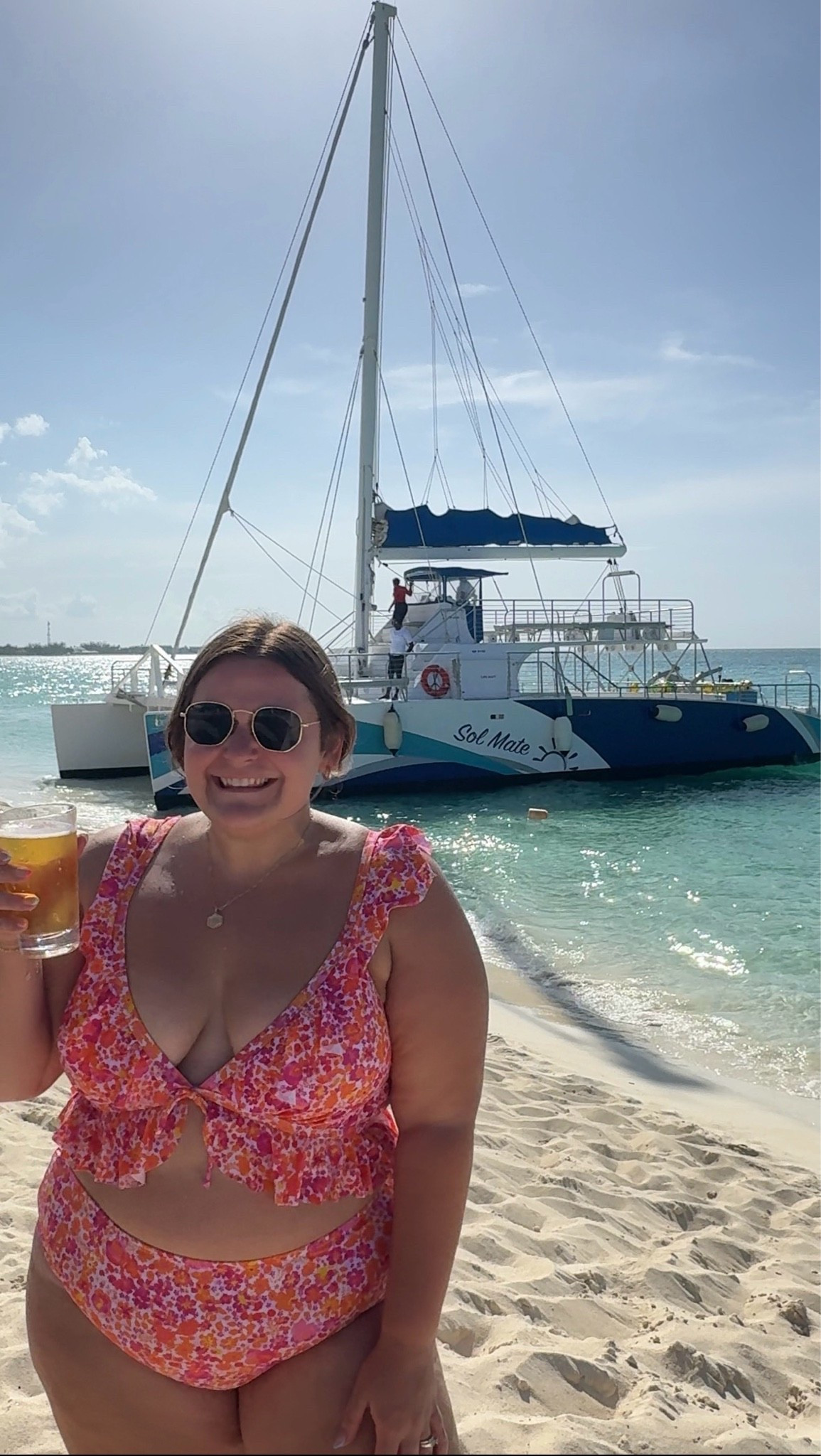 This shein curve bikini swim suit fits so nice. I’m 5’1 and a size 16. I sized up to a 3x and it covers in all the right spots. Plus the pattern is just too cute! Paired with my favorite Amazon sun glasses and necklace.

#LTKootd #LTKMidsize #LTKPlusSize
