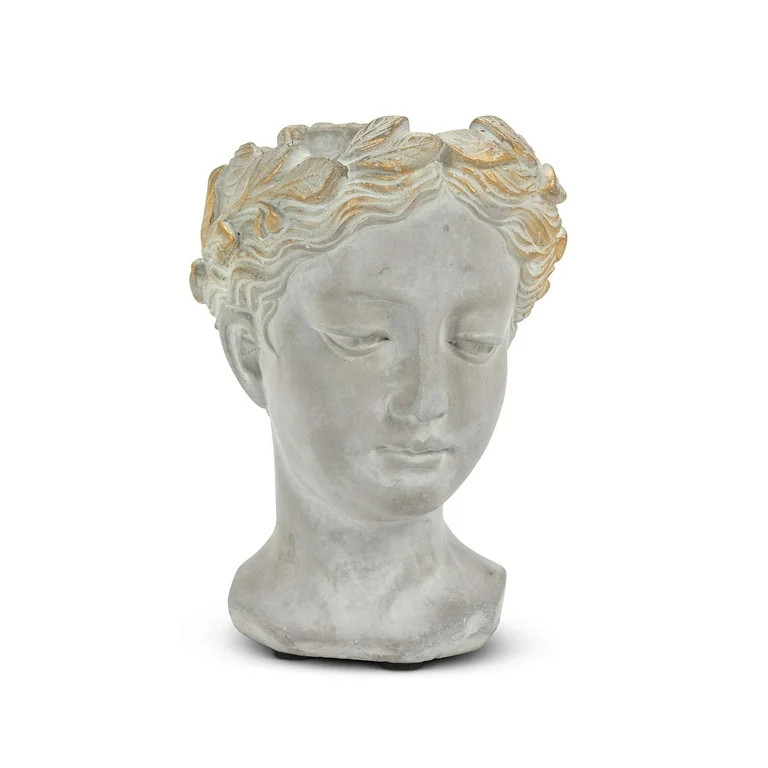 Abbott Collection 27-APHRODITE-535-XS Extra Small Woman Head Planter, Grey/Gold | Walmart (US)