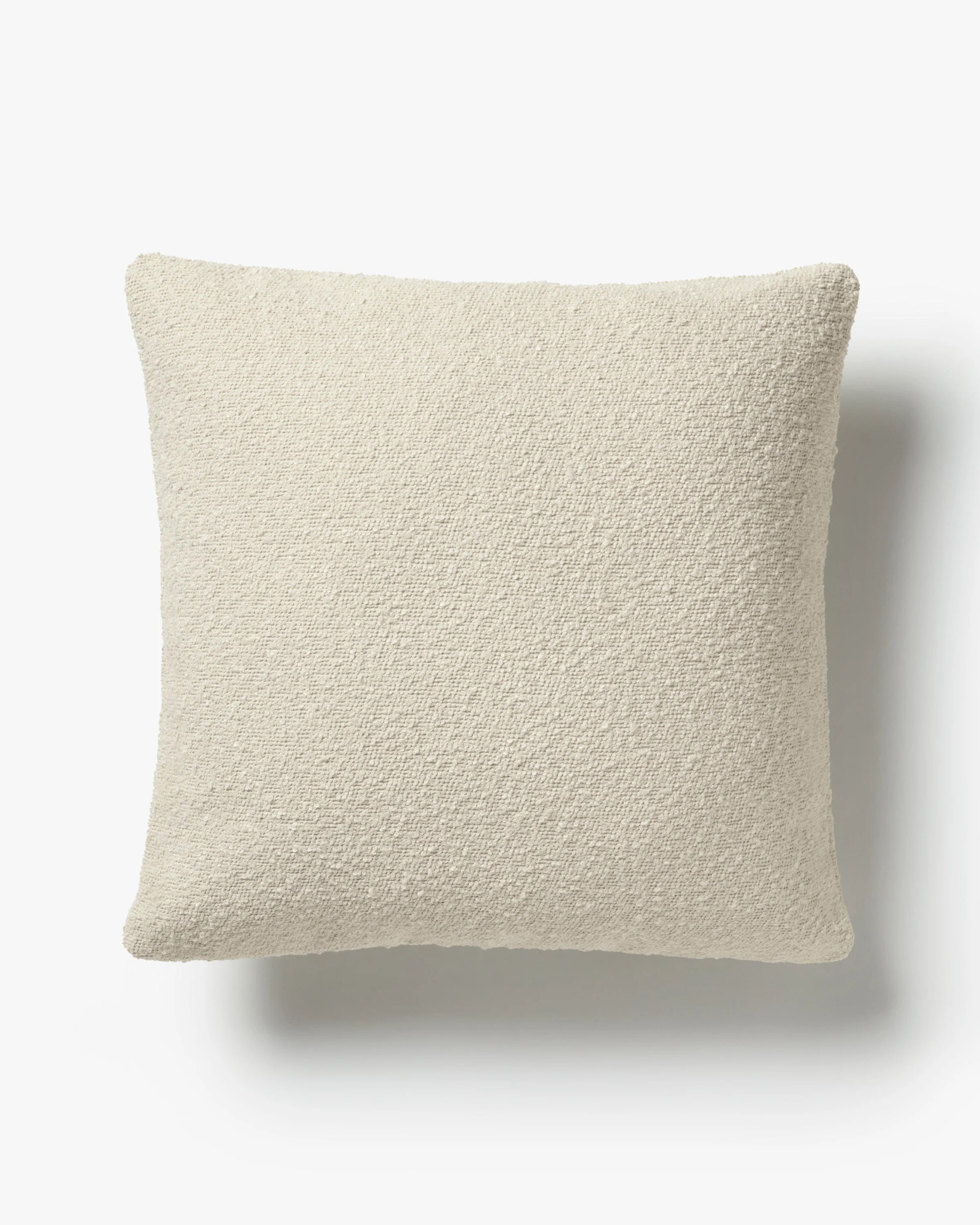 Cream Boucle Throw Pillow | Ruggable