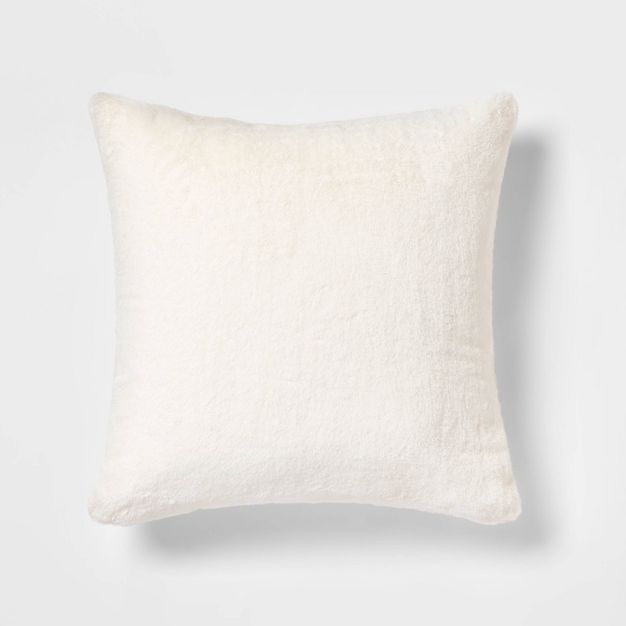 Faux Rabbit Fur Throw Pillow - Threshold™ | Target