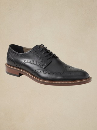 Hadley Italian Leather Brogue Oxford | Banana Republic (US)