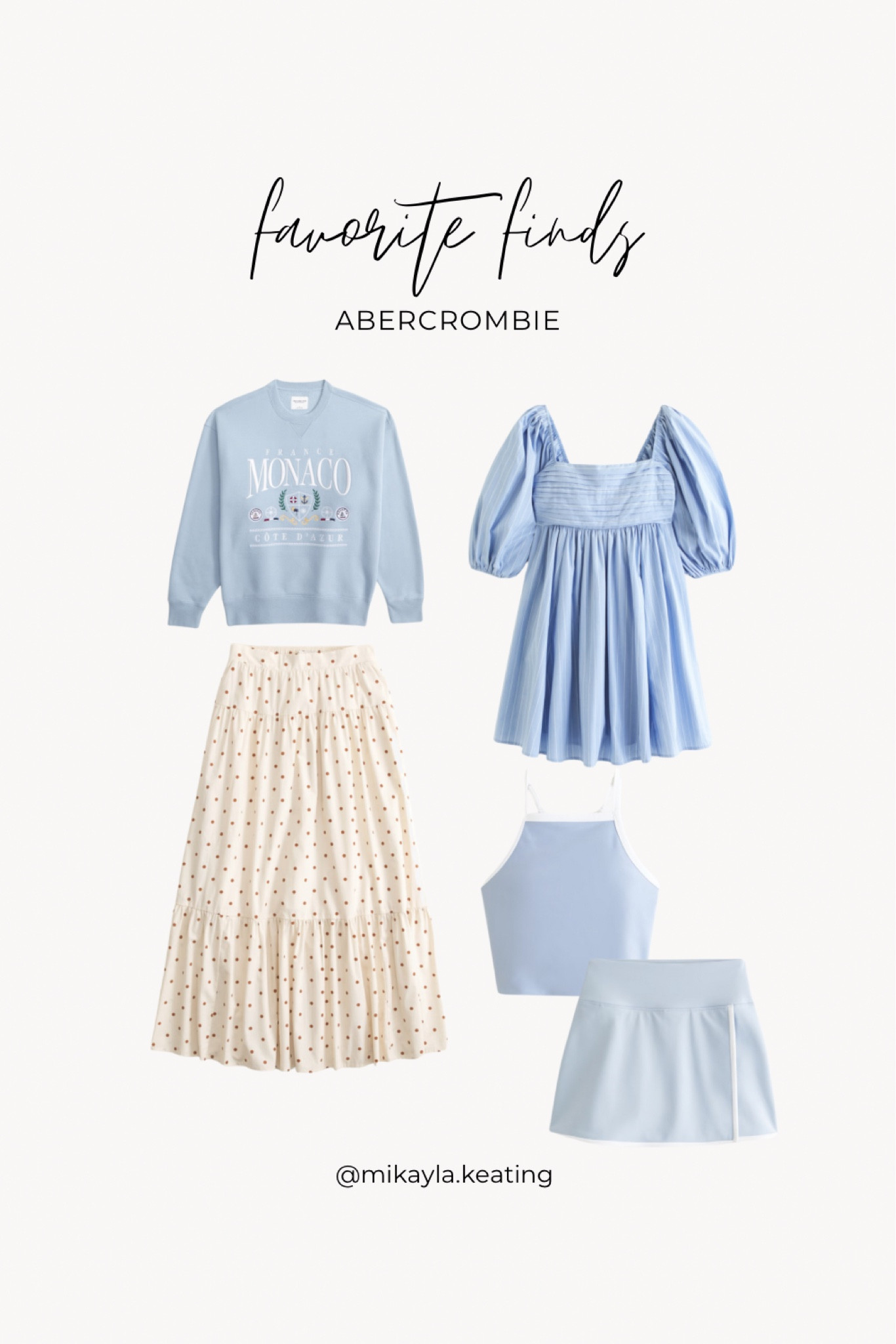 New Abercrombie 

Skirt, sweatshirt, athletic wear, dresss

#LTKActive #LTKxAF