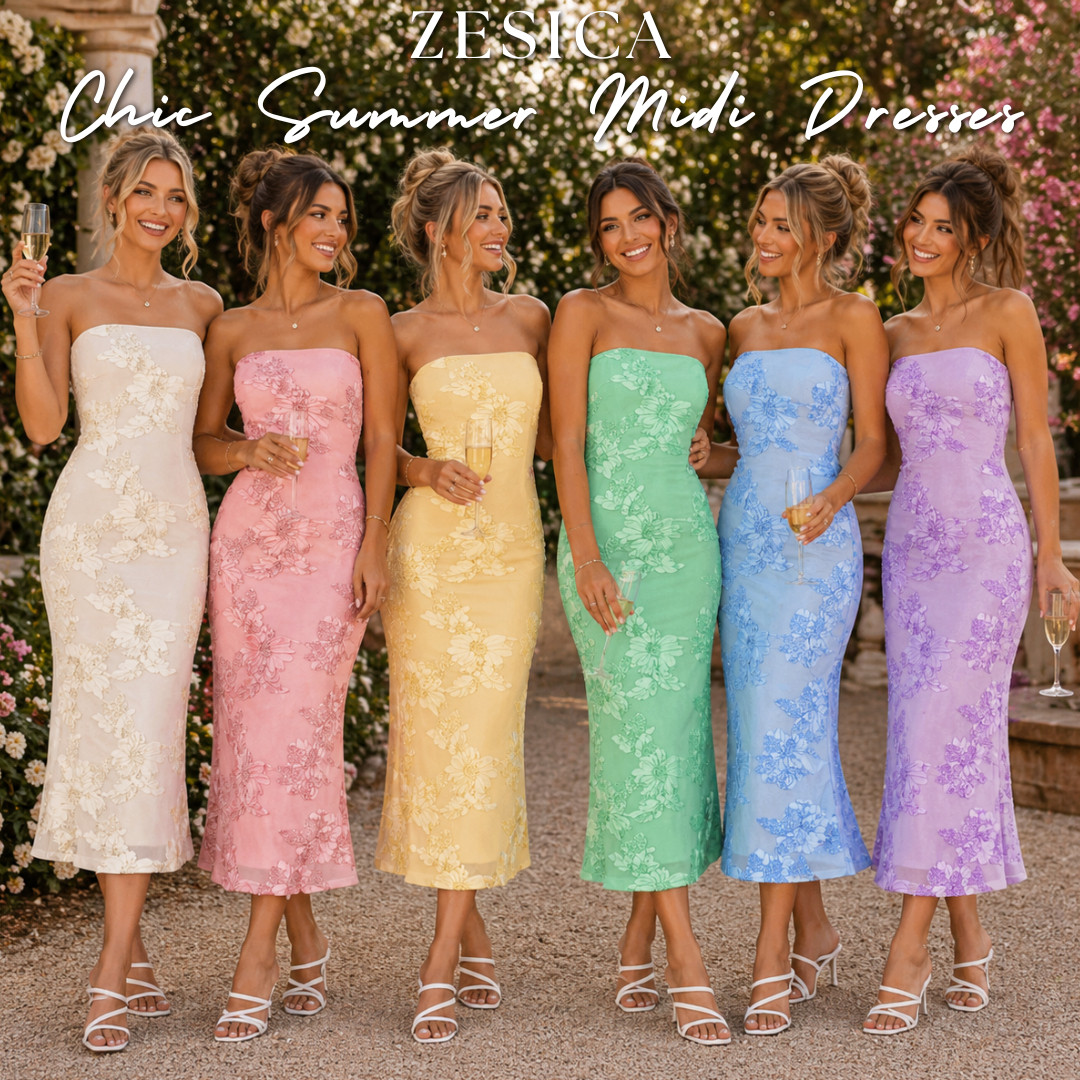 ZESICA | Strapless Floral Midi Dresses | Chic Bodycon Dresses That Actually Flatter 🌸

If you’ve been trying to find a dress that feels feminine, fitted, and still wearable… this is it.

I’ve seen so many dresses like this — and not all of them are worth it. These are.

This is the kind of dress you put on and instantly feel put together, with minimal effort.

If you struggle with:
• bodycon dresses that feel too tight or uncomfortable
• strapless styles that don’t stay up
• fabrics that look cheap or cling in the wrong places
• nothing flattering for events or special occasions
• wanting something fitted but still classy

…this is your go-to.

Why these actually work:
• strapless neckline = clean, elevated look
• bodycon fit = flattering without feeling restrictive
• midi length = classy + wearable for multiple occasions
• floral detailing = soft, feminine + elevated
• lightweight fabric = comfortable for spring & summer
• pastel + bright tones = perfect for seasonal styling

Perfect for:
• weddings & wedding guest dresses
• bridal showers & bachelorette events
• graduation outfits & grad photos 🎓
• date nights & summer parties
• vacations & resort dinners
• spring & summer events

This is one of those dresses that makes you feel instantly confident.

It’s fitted, feminine, and still feels effortless.

I’d grab your favorite color — these are the kind you keep reaching for.

Minimal effort, still looks put together.

↓ Everything is linked!

#LTKMothersDay #LTKSaleAlert #LTKWedding