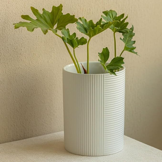 Vases Simple Ceramic Vase Creative Relief Flower Arrangement Vase Desktop Ornaments Flower Pot De... | Amazon (US)