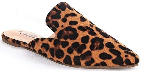 Bella Luna Milly-S1 Women Pointed Toe Slip On Kitten Low Heel Mules Flats Pumps Slides | Amazon (US)