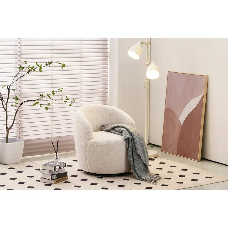 Swivel Accent Chair,Modern 360°Swivel Barrel Chair Leisure Chair,Round Barrel Chair Reading Chai... | Walmart (US)