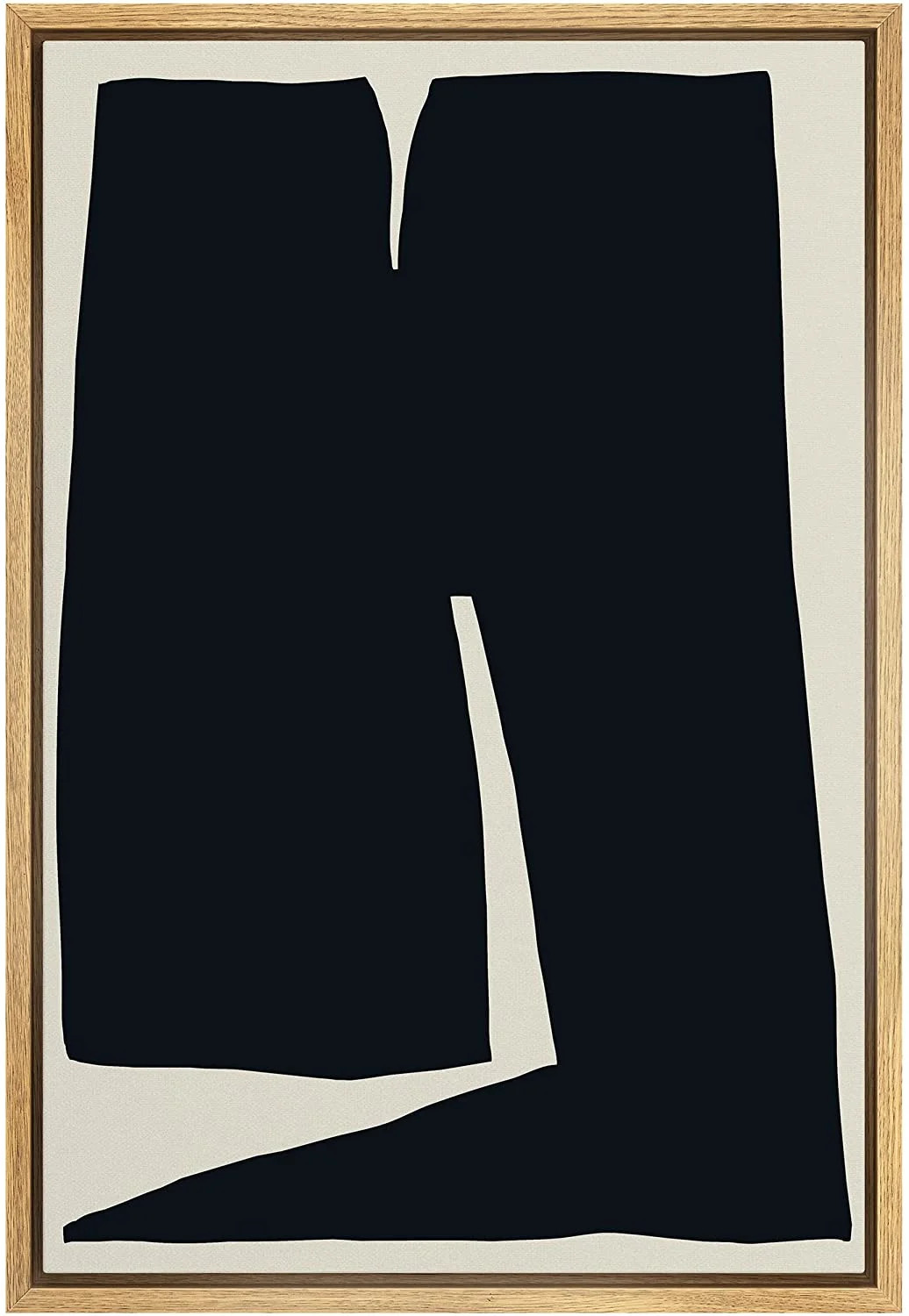 PixonSign Framed Canvas Print Wall Art Duotone Geometric Dark Figure Minimal Collage Abstract Sha... | Walmart (US)