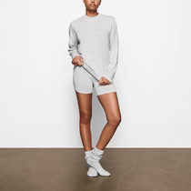 Boyfriend Long Sleeve T-Shirt - Light Heather Grey | SKIMS | SKIMS (US)