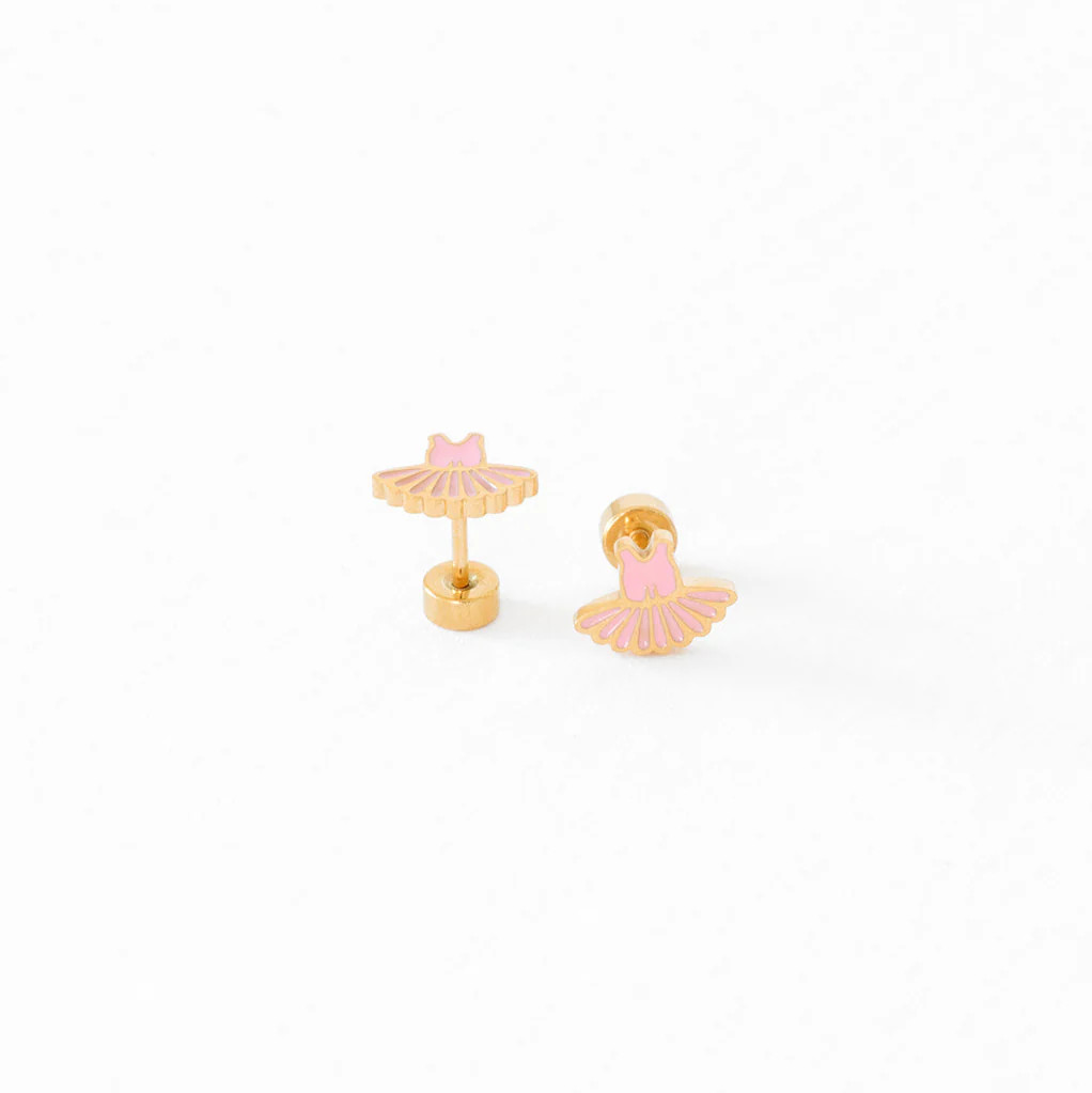 Enamel Ballet Tutu Stud Earring | Pip Pop Post