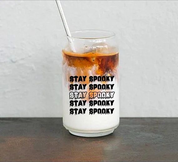 Stay Spooky Drinking Glass. Coffee Cup. Halloween Tumbler. - Etsy | Etsy (US)