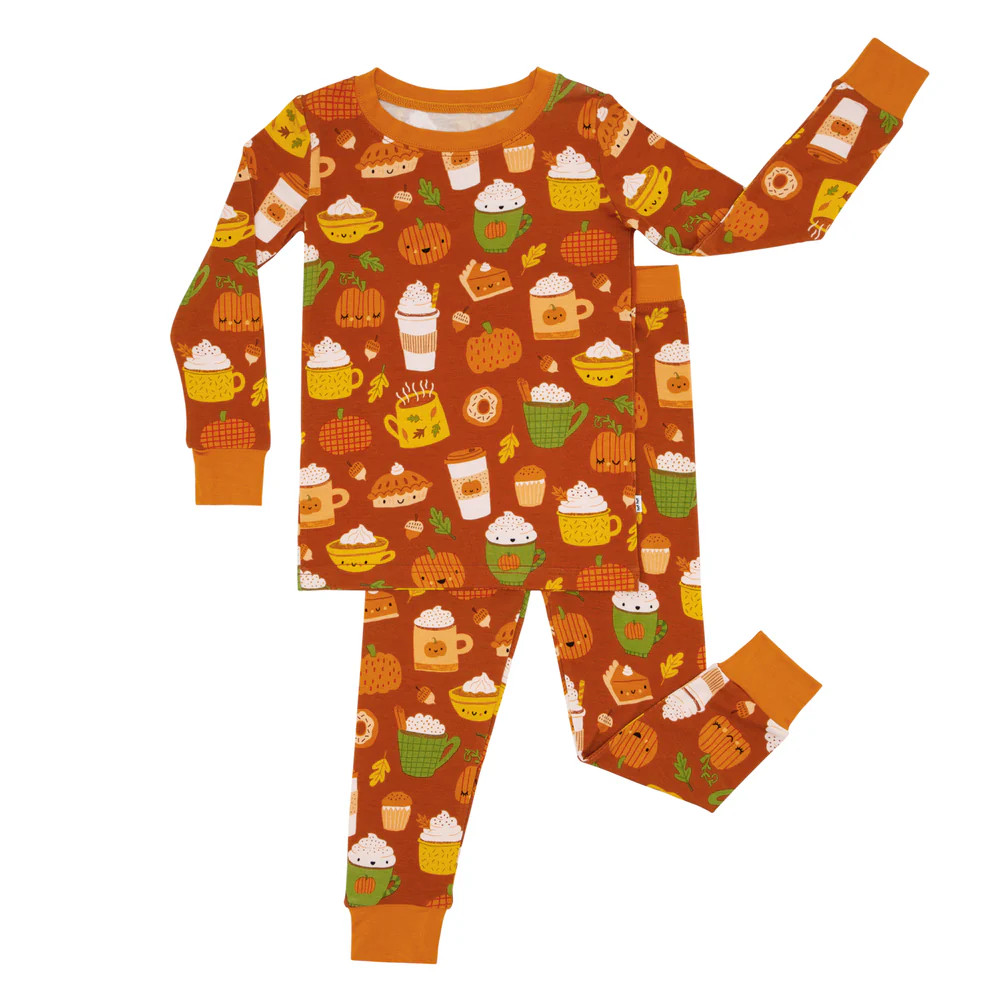 Pumpkin Spice Two-Piece Pajama Set | Little Sleepies