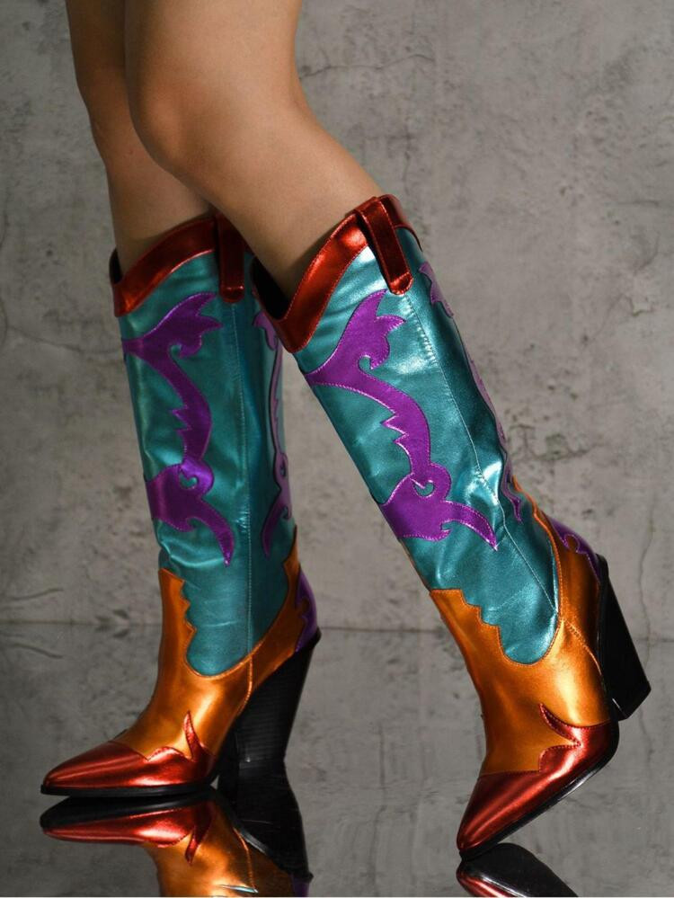 Juliana Multicolor Pointy Toe Cowboy Boots
       
              
              $79.90           ... | SHEIN