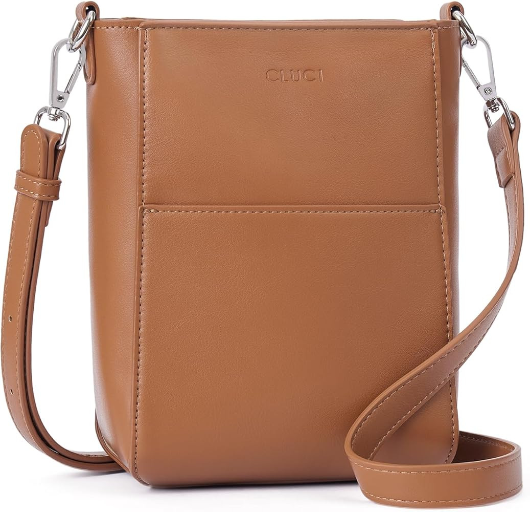 CLUCI Women's Small Crossbody Bag for Phone,Trendy PU Leather Cell Phone Purse with Adjustable St... | Amazon (US)