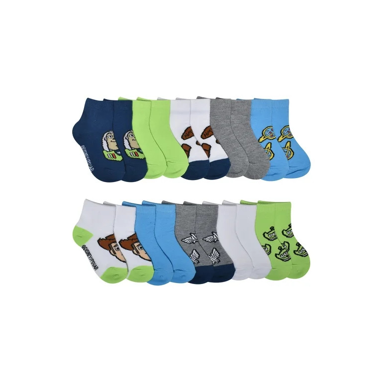 Character Toddler Ankle Socks, 10-Pack, Sizes 12M-5T | Walmart (US)