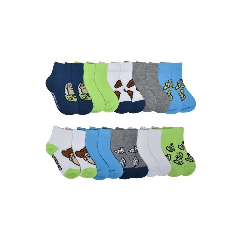 Character Toddler Ankle Socks, 10-Pack, Sizes 12M-5T - Walmart.com | Walmart (US)