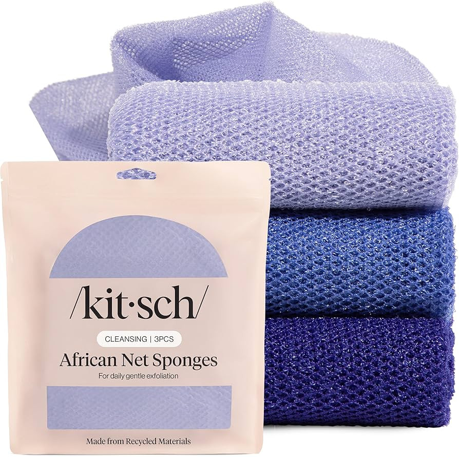 Kitsch African Net Sponge – Exfoliating Body Scrubber for Cleansing & Gentle Daily Exfoliation ... | Amazon (US)