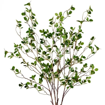 TETOU 4pcs Artificial Ficus Branches 43" Faux Leaf Spray Green Eucalytus Greenery Stems Home Office Vase Filler Decor | Walmart (US)