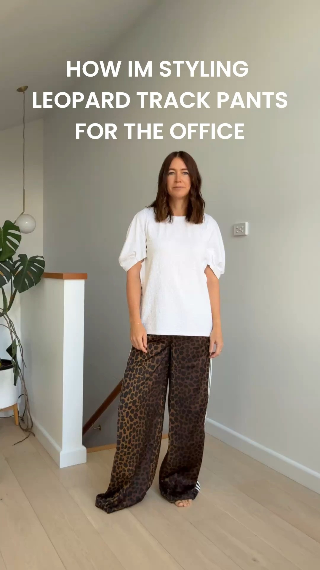 How I am styling leopard adidas track pants for the office.

Wearing a size medium in the leopard track pants.

It’s all about balance. Start with the casual piece and build around it with structure and polish.

The black blazer instantly elevates the look, while a simple white tee keeps it clean and effortless. Then finish with pointed heels and a structured bag to bring it firmly into that workwear space.

You’re mixing sporty with tailored and that contrast is what makes it feel modern, not out of place.

This is how I approach it, take something bold and style it with classic pieces to make it wearable for real life.

Would you wear track pants to the office?

Elevated style with a little attitude for women 40+. Keep it modern, keep it interesting.

#LTKaustralia #LTKautumn #LTKstyletip