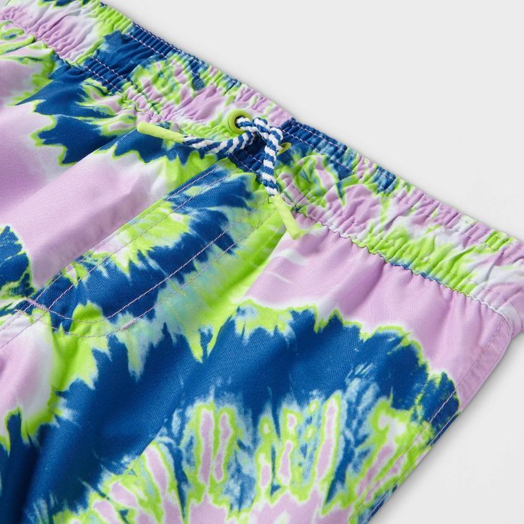 Boys' Tie-Dye Volley Swim Trunks - Cat & Jack™ Purple | Target