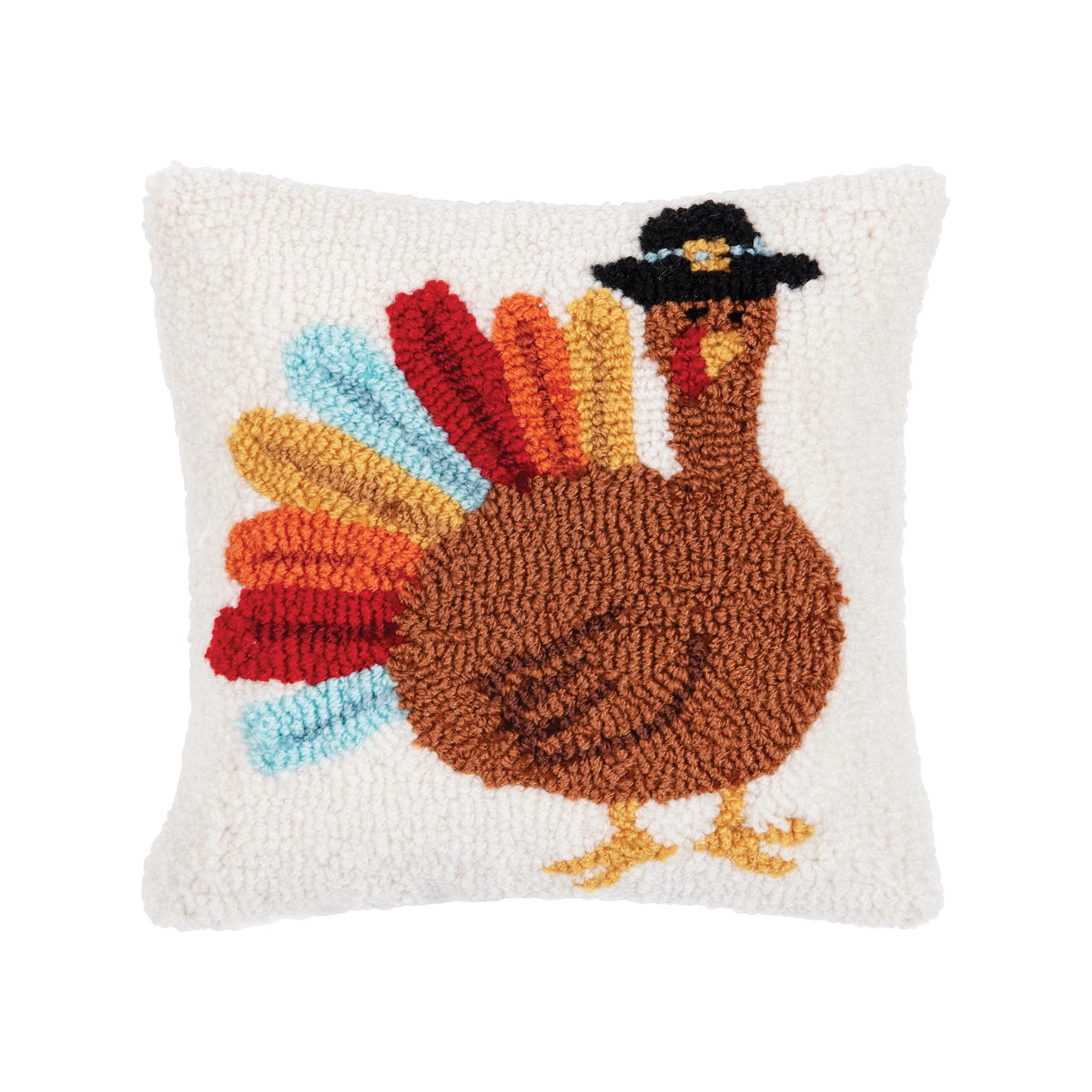 C&F Home  Colorful Turkey Hooked Throw Pillow & Reviews | Wayfair | Wayfair North America