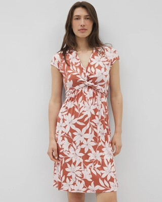 Women's Soft Jersey Twist Short Bra Dress in Brown size Medium | Soma | SOMA