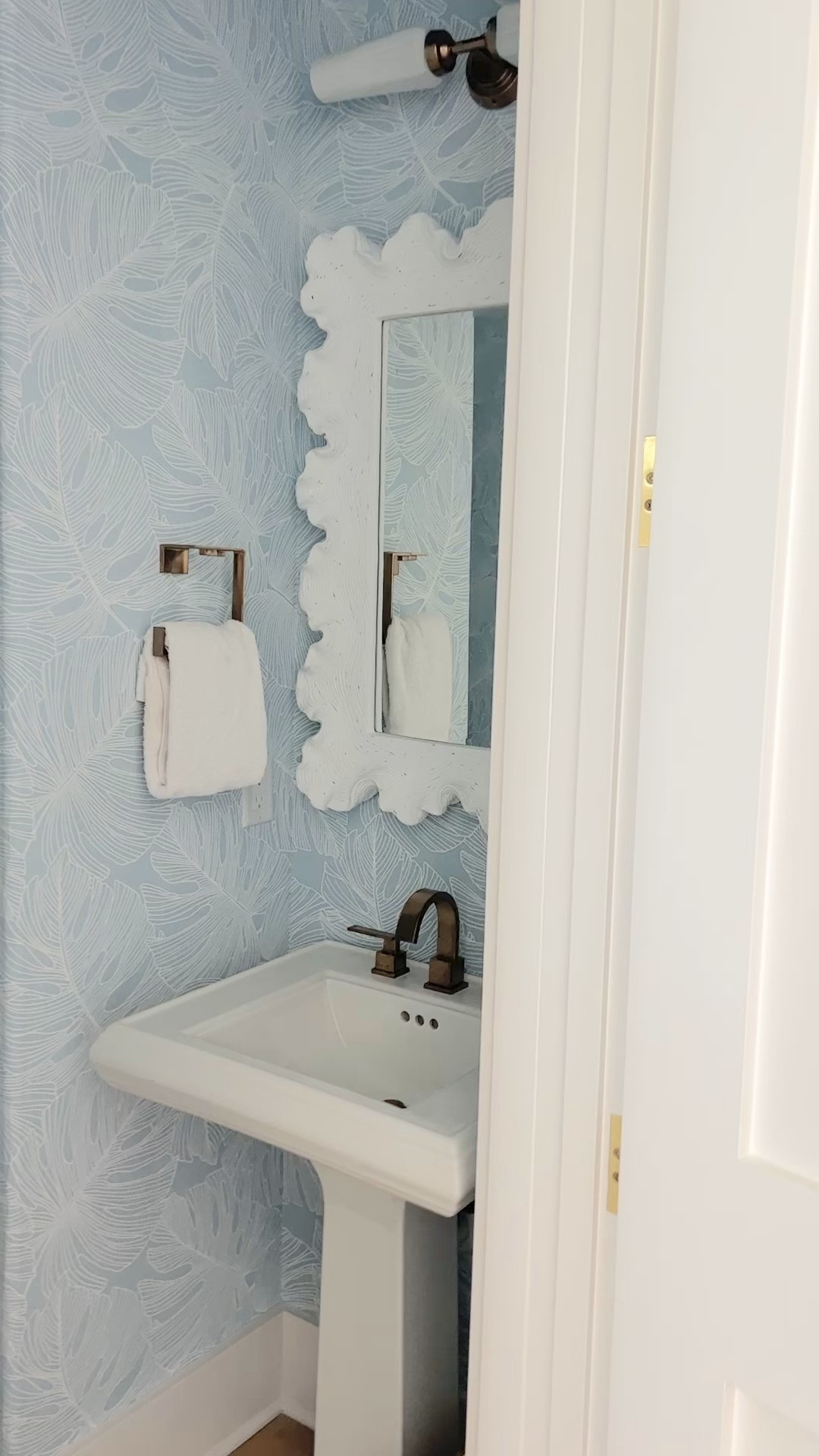 Wallpaper in the powder bathroom.  

#LTKstyletip #LTKfindsunder50 #LTKhome