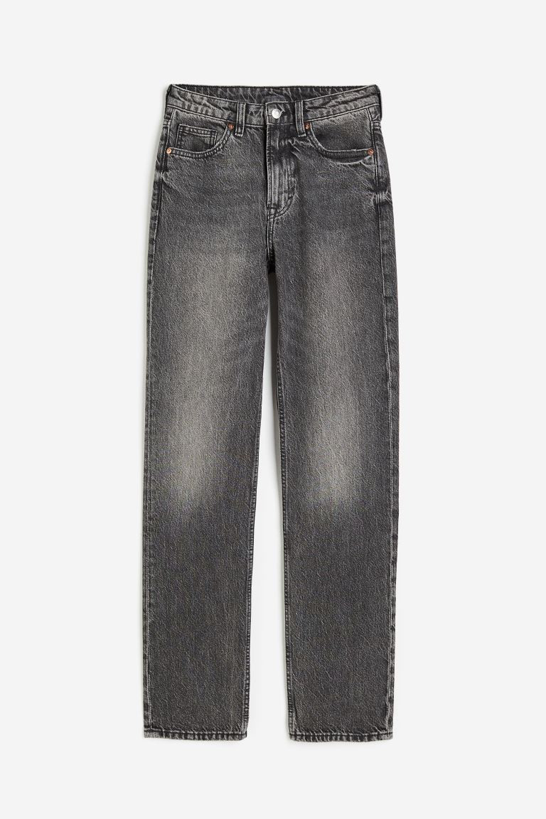 Straight High Jeans - Black - Ladies | H&M GB | H&M (UK, MY, IN, SG, PH, TW, HK)