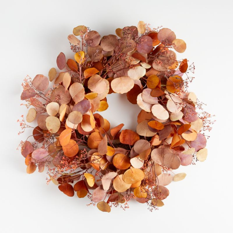 Artificial Rust Eucalyptus Wreath + Reviews | Crate and Barrel | Crate & Barrel