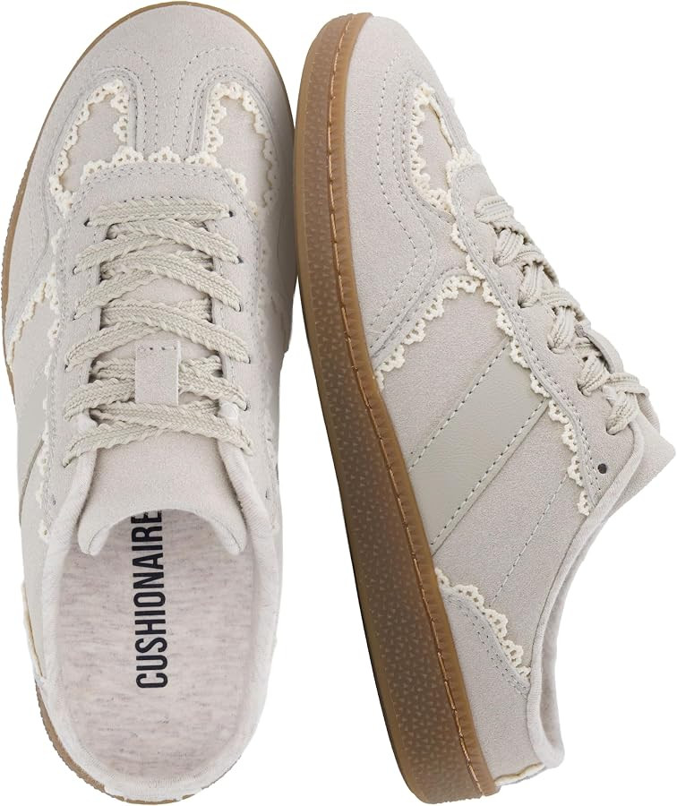 CUSHIONAIRE Bria Kids Backless Lace up Fashion Sneakers Shoes for Girls | Amazon (US)